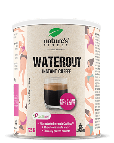 WaterOut Coffee , Bekämpfung Von Wasseransammlungen , Cactinea™-Formel , Reduktion Von Blähungen Und Schwellungen , Premium Arabica , 125g