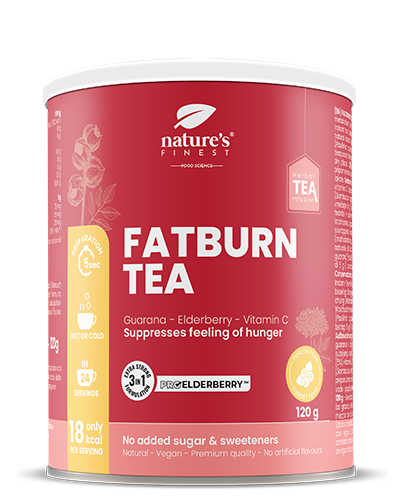 Fat Burn Slimming Tea , Tee Zum Abnehmen , Mariendisteltee , Baldriantee , Schlankheitstee , ProElderberry™ , Bio , Vegan , 120g