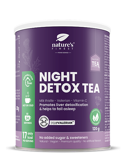 Night Detox Tea , Schlaftee , Funktionaler Tee , Reinigungsmischung , ProValerian™ , Bio , Vegan , Entspannung , 120g