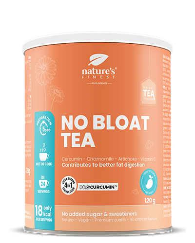 No Bloat Tea , Verdauungsunterstützung , Funktioneller Tee , Reduziert Blähungen , Kurkuma-Tee , Bio , Vegan , Artischocken-Tee , 120g